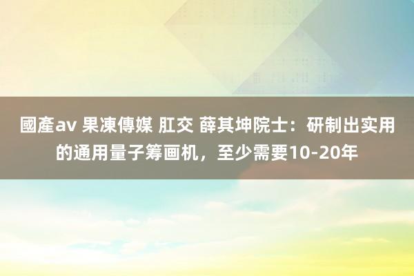 國產av 果凍傳媒 肛交 薛其坤院士：研制出实用的通用量子筹画机，至少需要10-20年