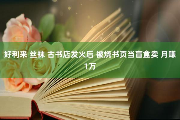 好利来 丝袜 古书店发火后 被烧书页当盲盒卖 月赚1万