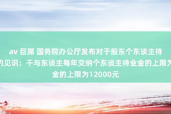 av 巨屌 国务院办公厅发布对于股东个东谈主待业金发展的见识：干与东谈主每年交纳个东谈主待业金的上限为12000元