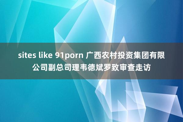 sites like 91porn 广西农村投资集团有限公司副总司理韦德斌罗致审查走访