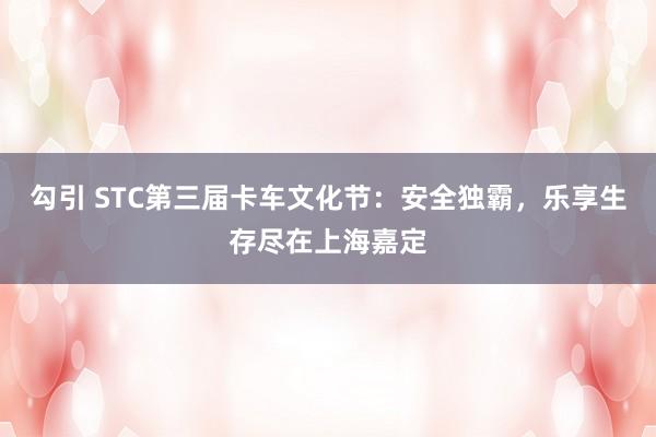 勾引 STC第三届卡车文化节：安全独霸，乐享生存尽在上海嘉定