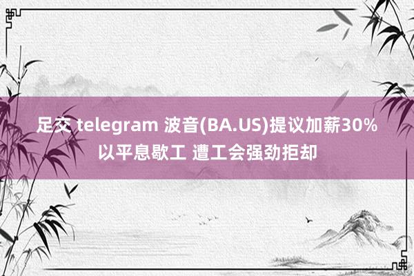 足交 telegram 波音(BA.US)提议加薪30%以平息歇工 遭工会强劲拒却