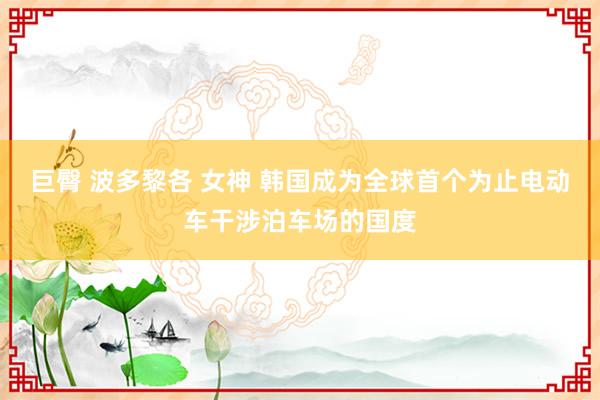 巨臀 波多黎各 女神 韩国成为全球首个为止电动车干涉泊车场的国度