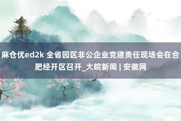 麻仓优ed2k 全省园区非公企业党建责任现场会在合肥经开区召开_大皖新闻 | 安徽网