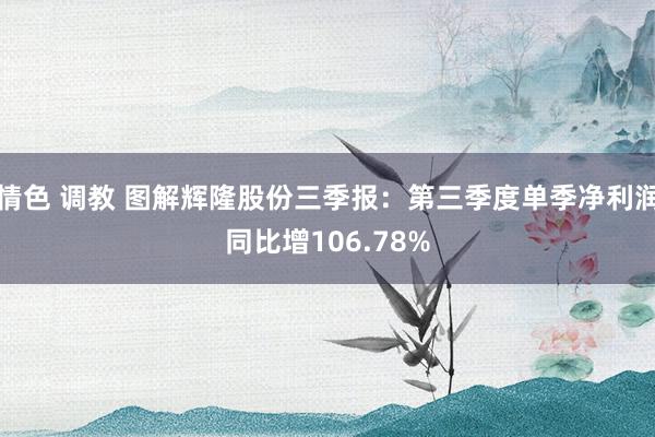 情色 调教 图解辉隆股份三季报：第三季度单季净利润同比增106.78%