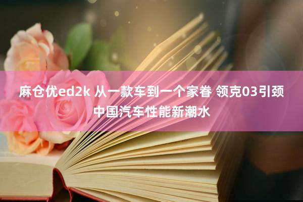 麻仓优ed2k 从一款车到一个家眷 领克03引颈中国汽车性能新潮水