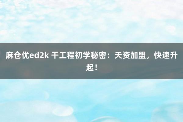 麻仓优ed2k 干工程初学秘密：天资加盟，快速升起！