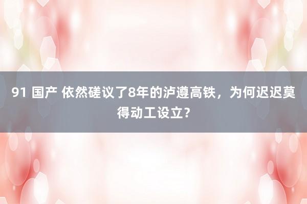 91 国产 依然磋议了8年的泸遵高铁，为何迟迟莫得动工设立？