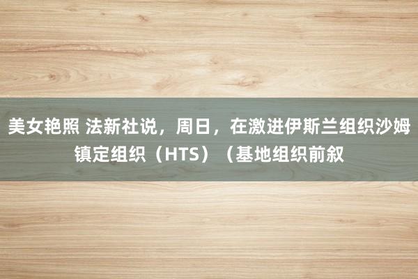 美女艳照 法新社说，周日，在激进伊斯兰组织沙姆镇定组织（HTS）（基地组织前叙