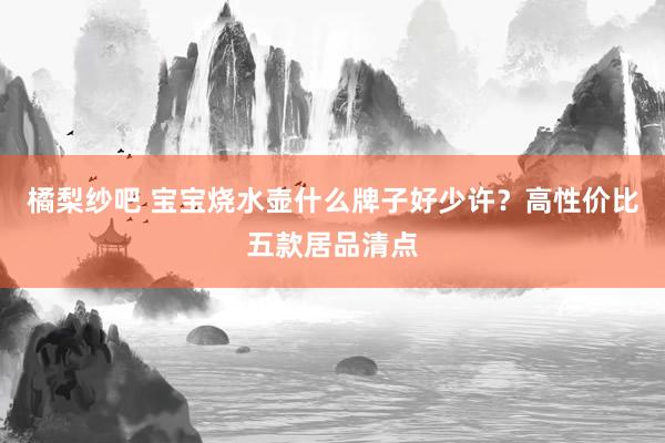 橘梨纱吧 宝宝烧水壶什么牌子好少许？高性价比五款居品清点