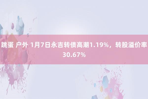 跳蛋 户外 1月7日永吉转债高潮1.19%，转股溢价率30.67%